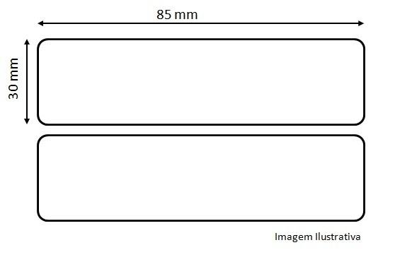 Etiqueta Adesiva Couche 85X30(mm) Caixa 4 rolos unid 970 no rolo 32 mt