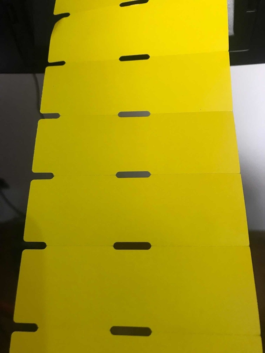 Etiqueta para Gôndola 90x30 – Caixa 4 rolos 700 unid em cada rolo - Amarelo