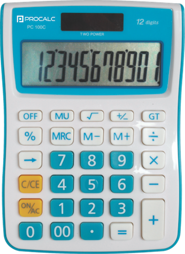 Calculadora 12 Dígitos Procalc - Azul 