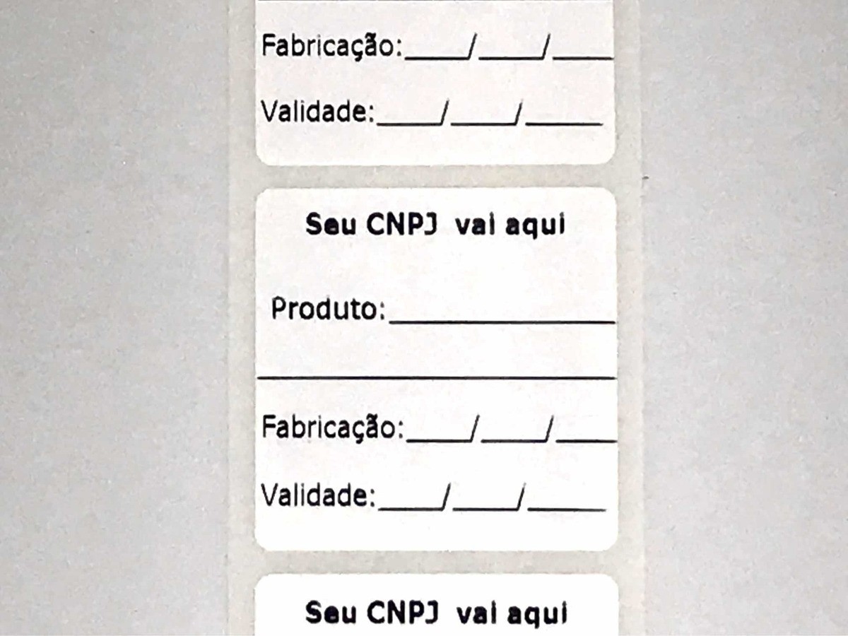Etiqueta Prazo De Validade 4x4 com Cnpj - KIT 5 ROLOS C/ 1000 UNID CADA