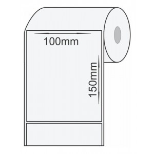 Etiqueta Térmica Adesiva 10x15(cm)100x150(mm)- Caixa 4 rolos - 210 unid em cada rolo - ( Serrilhada )